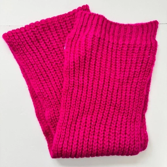 NWT Gap Scarf Shine Fushia Pink Soft Rib Knit Sequin OS - Picture 2 of 12